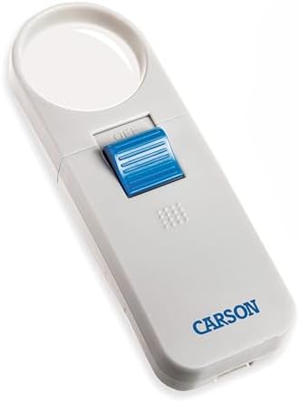 Carson Illuminated Hand Held 7x LED Lighted Aspheric Magnifier with 1.5'' Lens Diameter (SV-70),White (Pack of 1)