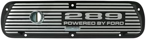 Aluminum Valve Covers with Official 289" "Powered by Ford Lettering in a Silver Powder Coated Finish, Compatible with 1964-1973 Ford Mustang