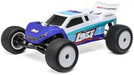Losi 1/18 Mini-T 2.0 2S 2 Wheel Drive RTR Brushless Stadium Truck Battery & Charger Included Blue LOS-1056T2