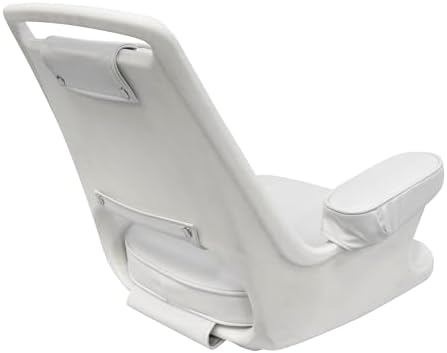 Wise 8WD1007-3-710 Captains Chair with Cushions and Mounting Plate, White