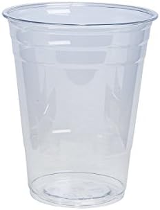 GUSTO 16 oz Clear Plastic Cups [100 Pack] PET Party Cold Cups | Durable, Crack-Resistant, Elegant Crystal Clear Design, BPA-Free, Smoothies, Iced Coffee, Soda, Cocktails & Juice