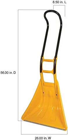 TRUE TEMPER 1625300 SnoBoss Poly Snow Shovel/Pusher/Scraper with Ergonomic Aluminum Handle, 56-Inch