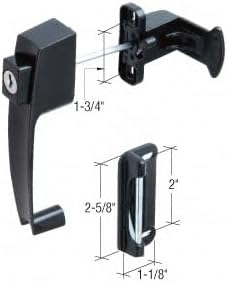 Black Screen and Storm Door Push Button Lock 1-3/4" Screw Holes