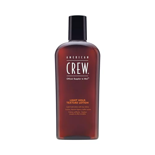 American Crew Men's Light Hold Texture Lotion for Fine Hair, 8.4 fl oz | Light hold texture hair styling lotion that adds body & manageability with a natural, low-shine finish. For fine, thin hair.