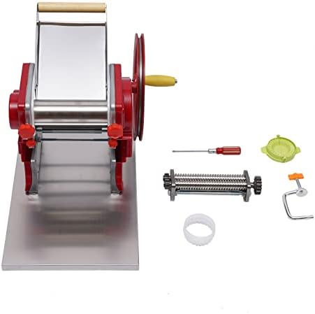 Noodle Machine, TBVECHI Iron Body Multi-functional Manual Noodle Pasta Dumpling Skin Maker Machine Stainless Steel Dough Stick Kitchen Home