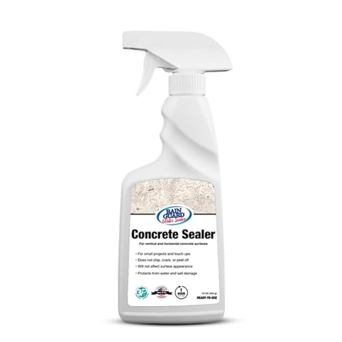 Rain Guard Concrete Sealer 5 Gallon | Ready to Use | Natural Finish | Deep Penetrating Protection Against Water and Salt Damage for All Concrete Surfaces | Silane/Siloxane Waterproofer | Ready To Use, Natural Finish, Clear, Deep Penetrating Protection Ag…