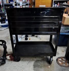 4 Drawer Tech Tool Cart, 30 in. Storage Cabinet Black US GENERAL