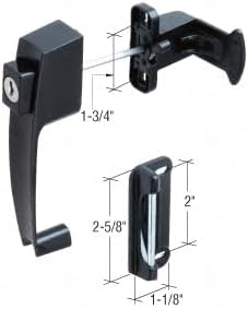 Black Screen and Storm Door Push Button Lock 1-3/4" Screw Holes