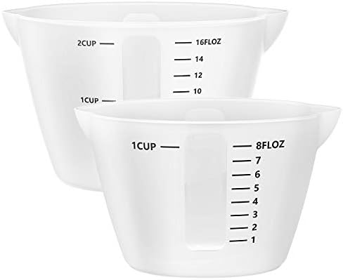 Gartful 500ml & 250ml Large Silicone Measuring Cups, Resin Mixing Cups for Epoxy, Jewelry Casting Molds, Acrylic Paint Pouring, Cup Making