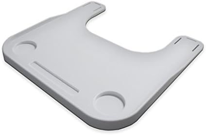 Rehabilitation Advantage Plastic Molded Wheelchair Lap Tray, White, Speckled Gray