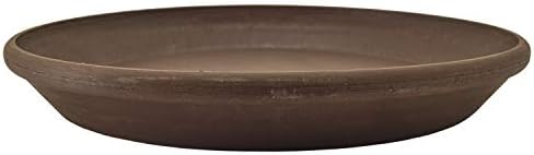 PSW Pot Collection AP25TC 10-inch Plastic/Stone/Wood Composite Plant Saucer Drip Tray – No Drainage Hole (Drillable), Indoor/Outer Water Tray, Terra Cotta Color