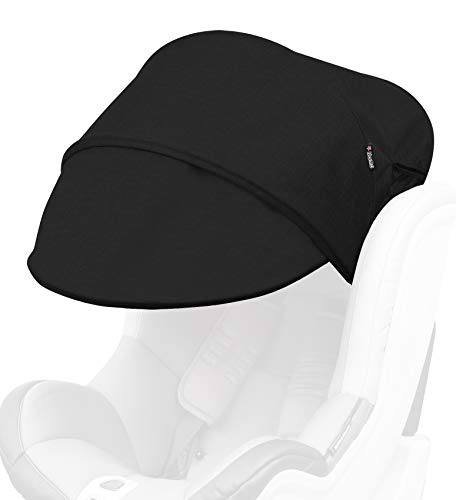 Manito Sun Shade Extender/Auxiliary Canopy for Car Seat (Black Grey)