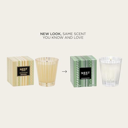 NEST New York Scented Classic Christmas Candle, Holiday - 8.1 oz - Up to 60-Hour Burn Time - Reusable Glass Vessel