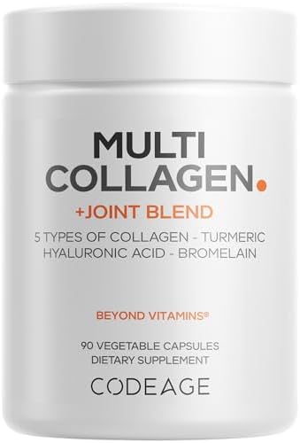 Codeage Multi Collagen Joint Blend, Hyaluronic Acid, Boswellia, 90 Capsules