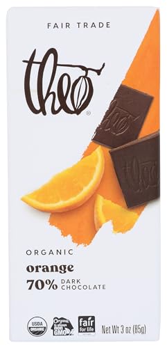 Theo Pure Organic Dark Chocolate Bar, 85% Cacao, 1 Bar | Vegan, Fair Trade