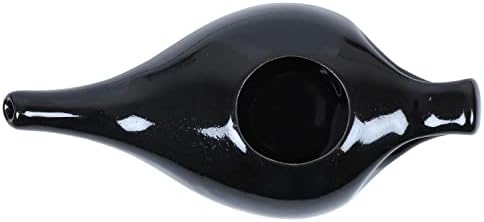 Leak Proof Durable Porcelain Ceramic Neti Pot Hold 230 Ml Water Comfortable Grip | Microwave and Dishwasher safe eco Friendly Natural Treatment for