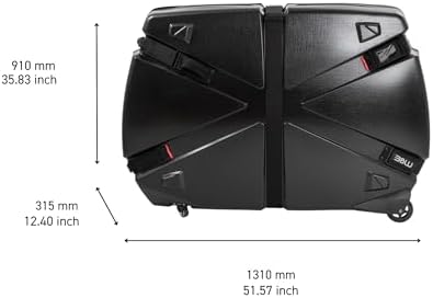 B&W Bike Guard Curv Hard Shell Bike Case - Curv Material 12x Stronger Than ABS - Road, Triathlon, Mountain Bikes up to 29 Inch - 24 lb - TSA Approved
