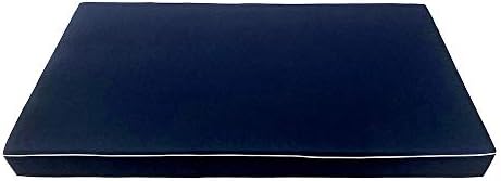 Prolinemax Style 2 - Mattress & Pillow Bolster Cushion for Outdoor Indoor Daybed Porch Swing Bed Contrast Pipe Crib Size AD101 | Covers ONLY |