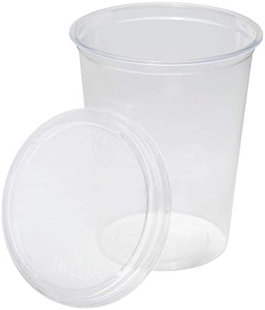 Karat Earth KE-DCL117-PLA Lid for 8-32 oz. PLA Deli Container (117mm), Clear - Case of 500 pcs