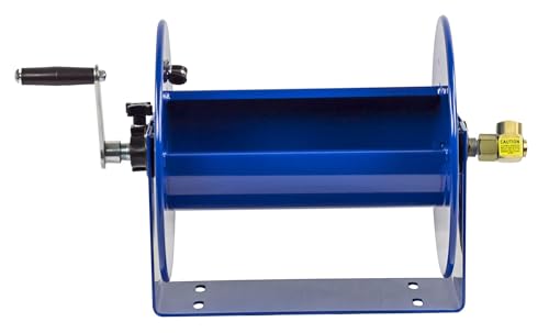 Coxreels 112-3-100 Hand Crank Hose Reel - Heavy-Duty Steel Frame for Stability - Adjustable Tension Brake for Controlled Operation- Fits 3/8 x 100 ft Hose - 12 x 18.25 x 13 inches