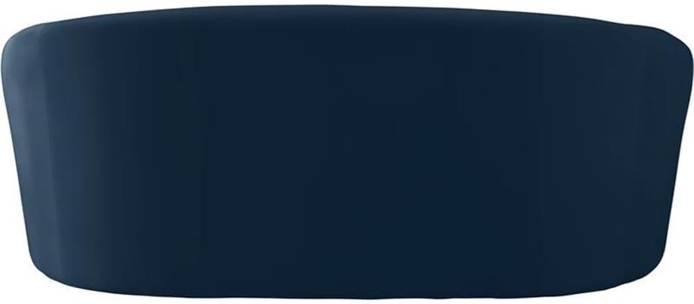 Meridian Furniture 610Black-L Riley Collection Modern | Contemporary Velvet Upholstered Loveseat with Rounded Contemporary Design, Black
