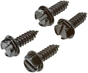 USA Fastener Stainless Steel Screws | Rust Proof, Chrome Locking Screws Set of 4 for License Plate Security to Secure Frames and Covers