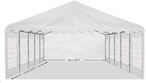 AMERICAN PHOENIX Party Tent 20x20 ft Heavy Duty Canopy Shelter for Wedding Event Fair with Fire Retardant Roof with Sidewalls and Windows White (20x20 - PE)