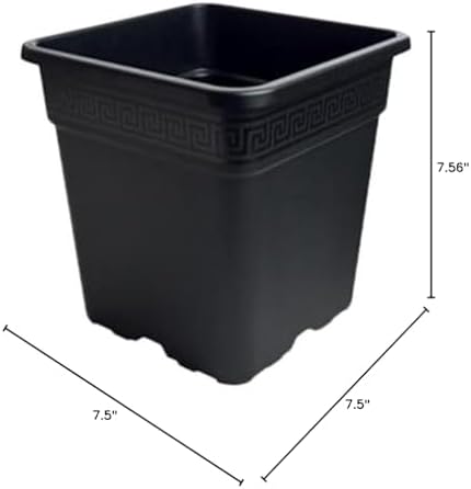 GRO Pro® Black Square Pot, 5-Gallon