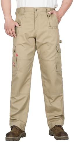 TICOMELA FR Pants for Men 7.5oz Lightweight (9 Pockets) Multi-Pocket 100% C