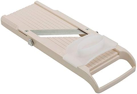 Benriner Super Standard Madoline Slicer, with with 4 Japanese Stainless Steel Blades, Almond
