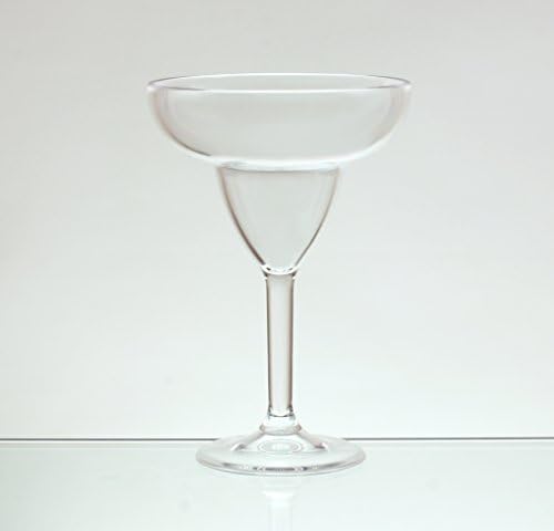 QGoods QG 12 Ounces Acrylic Plastic Margarita Glass Goblet Set of 4 Clear