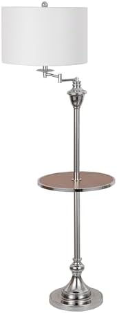 JONATHAN Y Cora 60" Metal Swing Arm Floor Lamp, Oil Rubbed Bronze/Clear