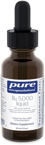 Pure Encapsulations B12 5, 000 Liquid - Vitamin B12 Methylcobalamin Supplement to Support Energy, Nerve Health