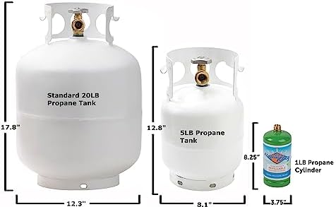 FLAME KING YSN5LB 5 Pound Propane Tank Cylinder, Great For Portable Grills, Fire Pits, Heaters And Overlanding, White | camping-hammocks
