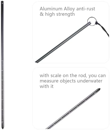 ORCATORCH Scuba Diving Pointer 13 inchs Aluminum Alloy Lobster Tickle Pointer Underwater Shaker Noise Maker Dive Stick Rod with Lanyard Multifunctional Scuba Diving Accessories
