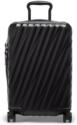 TUMI - 19 Degree Expandable Carry-On - 4-Wheeled Hard Shell Suitcase - 21.8" X 14.0" X 9.0" - Matte Black Texture