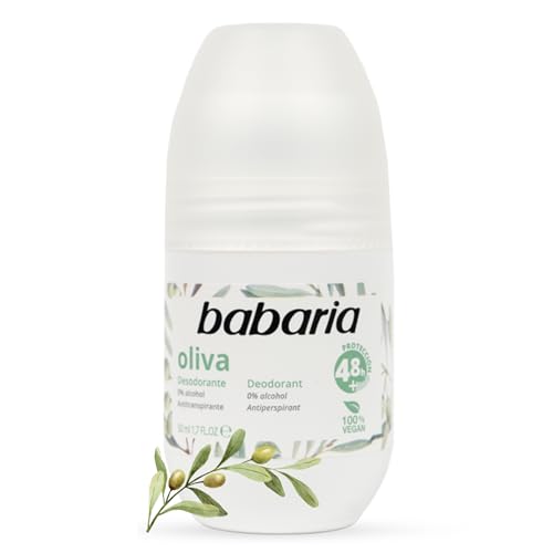 Babaria Olive Oil Roll On Deodorant 50ml Alcohol and Paraben Free by Babaria
