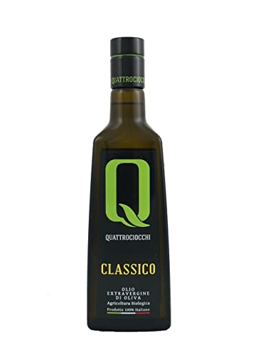 Quattrociocchi Classico Organic Extra Virgin Olive Oil from Lazio Italy – Robust Intensity Leccino and Moraiolo Blend – Best in Class BioL