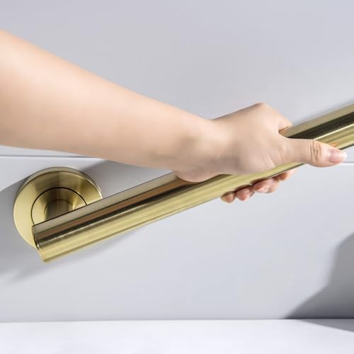 36 Inch Stainless Steel Bathroom Safety Grab Bar | Straight Shaped Grab Bar for Bathtubs and Showers, Shower Safety Grab Bars for Seniors, Wall Mounted Anti-Slip Support (Brushed Nickel, KGB1136)