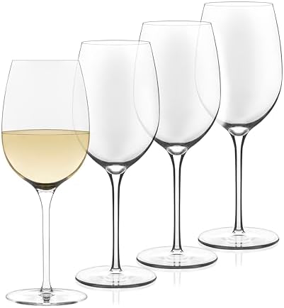 Libbey Signature Kentfield Estate All Purpose Wine Glasses Set of 4, Long Stem Wine Glasses for Red and White Wine, Perfect Glass Goblet Gift Set