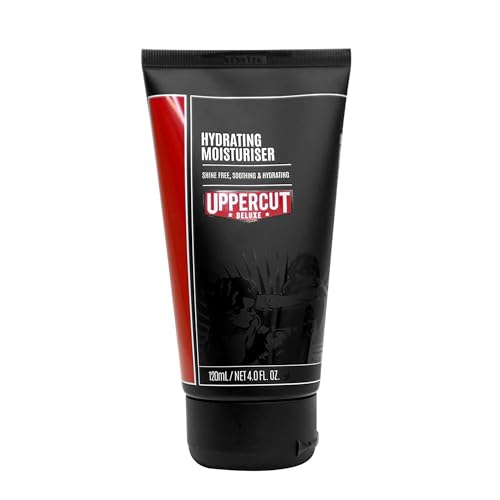 UPPERCUT DELUXE Hydrating Moisturizer for Men – Oil-Free Post Shave Soothing Cream with Allantoin & Shea Butter – 4 fl oz (120 mL)