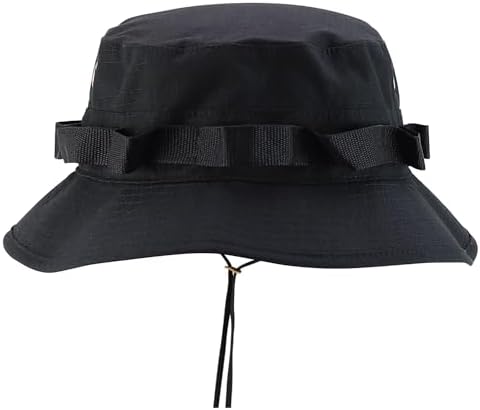 Armycrew Ripstop Tear Resistant Cotton Jungle Boonie Cap with Chin Strap