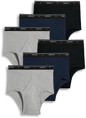 Jockey Classic Full Rise Brief- 6 Pack - 100% Cotton Underwear for Men