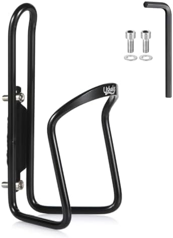 USHAKE Water Bottle Cages, Basic MTB Bike Bicycle Alloy Aluminum Lightweight Water Bottle Holder Cages Brackets(2 Pack- Drilled Holes Required)