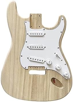 DBL ST Style DIY Electric Guitar Kit,Paulownia Body and Maple Neck