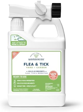 Wondercide - Flea & Tick Yard Spray with Natural Essential Oils - 32 oz | Ready to Use Killer, Treatment, and Repellent of Fleas, Ticks