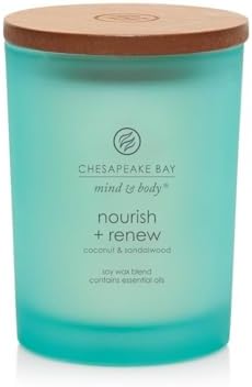 Chesapeake Bay Balance + Harmony Scented Candle Water Lily Pear Fragrance 50 Hours Burn Time Warm & Decorative Soy Wax Blend