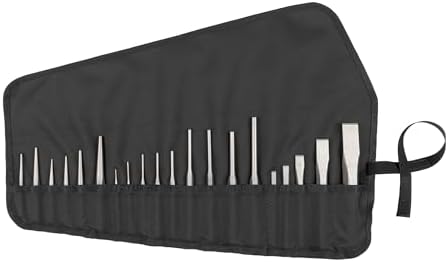 TEKTON Punch Set with Walnut Block (18-Piece) | 66564 | Made in USA