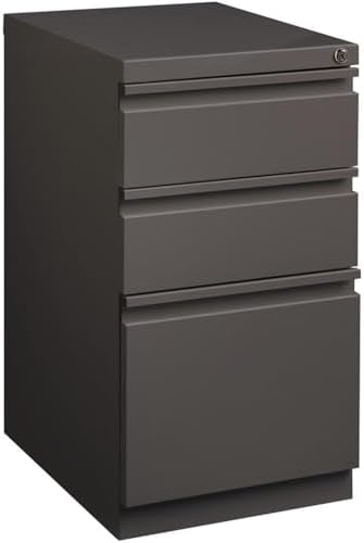 Pemberly Row 3 Drawers 27.75" Vertical White Metal Filing Cabinet Lockable Pre-Assembled Stationary Letter Size for Home, Office
