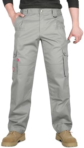 TICOMELA FR Pants for Men 7.5oz Lightweight (9 Pockets) Multi-Pocket 100% C